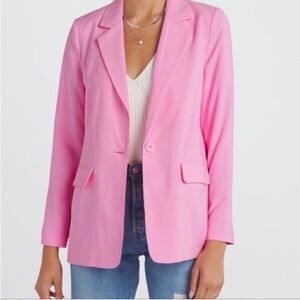 Vero Moda Carmen Long Sleeve Loose Blazer in Bonbon (Pink), Size Small. NWT!